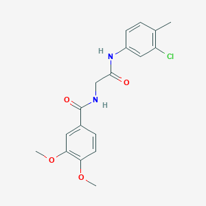 N-{2-[(3-chloro-4-methylphenyl)amino]-2-oxoethyl}-3,4-dimethoxybenzamide