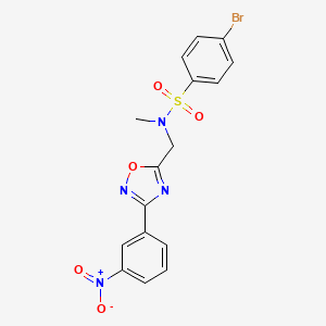 molecular formula C16H13BrN4O5S B3603271 4-bromo-N-methyl-N-{[3-(3-nitrophenyl)-1,2,4-oxadiazol-5-yl]methyl}benzenesulfonamide 