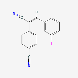 4-[(E)-1-cyano-2-(3-iodophenyl)ethenyl]benzonitrile