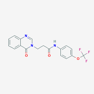 molecular formula C18H14F3N3O3 B360329 3-(4-oxo-3(4H)-quinazolinyl)-N-[4-(trifluoromethoxy)phenyl]propanamide CAS No. 900896-20-0