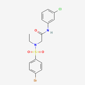 N~2~-[(4-bromophenyl)sulfonyl]-N-(3-chlorophenyl)-N~2~-ethylglycinamide