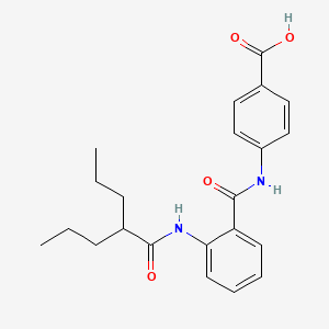 molecular formula C22H26N2O4 B3603335 4-({2-[(2-propylpentanoyl)amino]benzoyl}amino)benzoic acid 