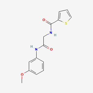 molecular formula C14H14N2O3S B3603356 N-{2-[(3-methoxyphenyl)amino]-2-oxoethyl}thiophene-2-carboxamide 