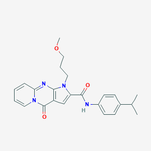molecular formula C24H26N4O3 B360336 N-(4-isopropylphenyl)-1-(3-methoxypropyl)-4-oxo-1,4-dihydropyrido[1,2-a]pyrrolo[2,3-d]pyrimidine-2-carboxamide CAS No. 900887-75-4