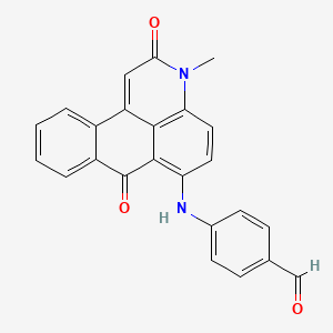 molecular formula C24H16N2O3 B3603360 4-[(3-methyl-2,7-dioxo-2,7-dihydro-3H-naphtho[1,2,3-de]quinolin-6-yl)amino]benzaldehyde 