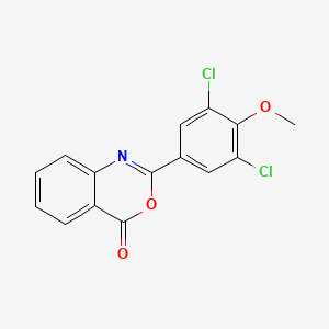 molecular formula C15H9Cl2NO3 B3603373 2-(3,5-dichloro-4-methoxyphenyl)-4H-3,1-benzoxazin-4-one 