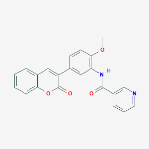 N-[2-methoxy-5-(2-oxo-2H-chromen-3-yl)phenyl]nicotinamide