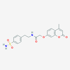 molecular formula C20H20N2O6S B360340 2-[(4-methyl-2-oxo-2H-chromen-7-yl)oxy]-N-[2-(4-sulfamoylphenyl)ethyl]acetamide CAS No. 775310-00-4