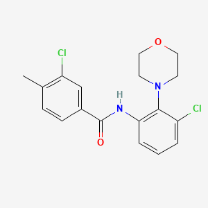 molecular formula C18H18Cl2N2O2 B3603405 3-chloro-N-[3-chloro-2-(4-morpholinyl)phenyl]-4-methylbenzamide 