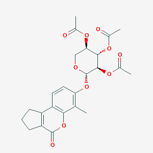 6-methyl-4-oxo-1,2,3,4-tetrahydrocyclopenta[c]chromen-7-yl 2,3,4-tri-O-acetylpentopyranoside