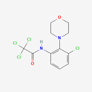 molecular formula C12H12Cl4N2O2 B3603416 2,2,2-trichloro-N-[3-chloro-2-(4-morpholinyl)phenyl]acetamide 