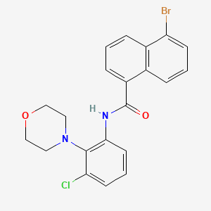 5-bromo-N-[3-chloro-2-(4-morpholinyl)phenyl]-1-naphthamide