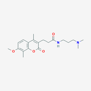 N-[3-(dimethylamino)propyl]-3-(7-methoxy-4,8-dimethyl-2-oxo-2H-chromen-3-yl)propanamide