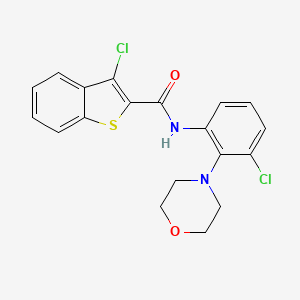 3-chloro-N-[3-chloro-2-(4-morpholinyl)phenyl]-1-benzothiophene-2-carboxamide