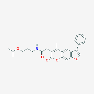 N-(3-isopropoxypropyl)-2-(5-methyl-7-oxo-3-phenyl-7H-furo[3,2-g]chromen-6-yl)acetamide