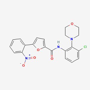 molecular formula C21H18ClN3O5 B3603463 N-[3-chloro-2-(4-morpholinyl)phenyl]-5-(2-nitrophenyl)-2-furamide 