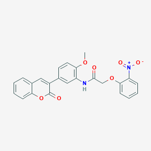 N-[2-methoxy-5-(2-oxo-2H-chromen-3-yl)phenyl]-2-(2-nitrophenoxy)acetamide