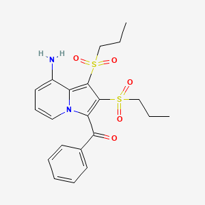 [8-amino-1,2-bis(propylsulfonyl)-3-indolizinyl](phenyl)methanone