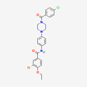 3-bromo-N-{4-[4-(4-chlorobenzoyl)-1-piperazinyl]phenyl}-4-ethoxybenzamide