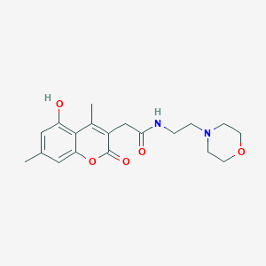 molecular formula C19H24N2O5 B360349 2-(5-hydroxy-4,7-dimethyl-2-oxo-2H-chromen-3-yl)-N-[2-(4-morpholinyl)ethyl]acetamide CAS No. 902041-92-3