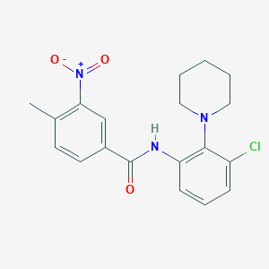 N-[3-chloro-2-(1-piperidinyl)phenyl]-4-methyl-3-nitrobenzamide