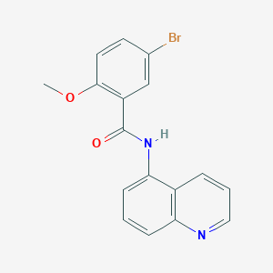 molecular formula C17H13BrN2O2 B3603523 5-bromo-2-methoxy-N-5-quinolinylbenzamide 