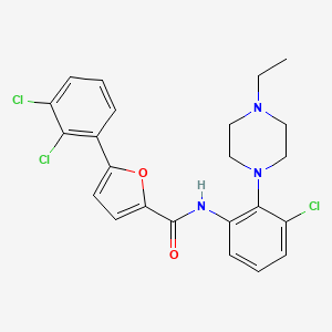 N-[3-chloro-2-(4-ethylpiperazin-1-yl)phenyl]-5-(2,3-dichlorophenyl)furan-2-carboxamide