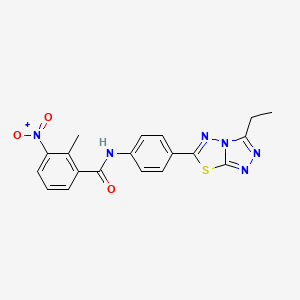 N-[4-(3-ethyl[1,2,4]triazolo[3,4-b][1,3,4]thiadiazol-6-yl)phenyl]-2-methyl-3-nitrobenzamide