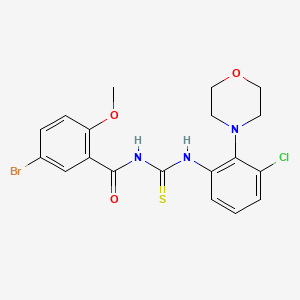 molecular formula C19H19BrClN3O3S B3603577 5-bromo-N-({[3-chloro-2-(4-morpholinyl)phenyl]amino}carbonothioyl)-2-methoxybenzamide 