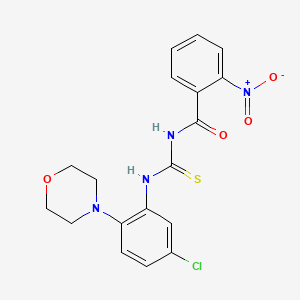 molecular formula C18H17ClN4O4S B3603581 N-({[5-chloro-2-(4-morpholinyl)phenyl]amino}carbonothioyl)-2-nitrobenzamide 