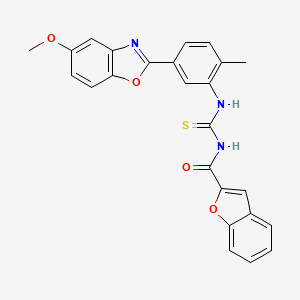 molecular formula C25H19N3O4S B3603584 N-({[5-(5-methoxy-1,3-benzoxazol-2-yl)-2-methylphenyl]amino}carbonothioyl)-1-benzofuran-2-carboxamide 