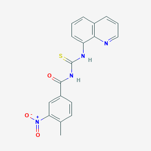 4-methyl-3-nitro-N-(quinolin-8-ylcarbamothioyl)benzamide