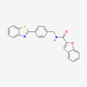 molecular formula C23H16N2O2S B3603594 N-[4-(1,3-benzothiazol-2-yl)benzyl]-1-benzofuran-2-carboxamide 