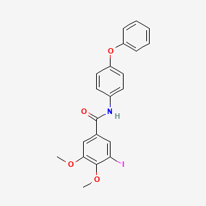 molecular formula C21H18INO4 B3603626 3-iodo-4,5-dimethoxy-N-(4-phenoxyphenyl)benzamide 