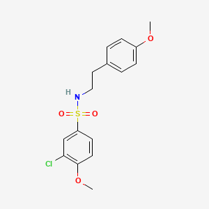 molecular formula C16H18ClNO4S B3603632 3-chloro-4-methoxy-N-[2-(4-methoxyphenyl)ethyl]benzenesulfonamide 