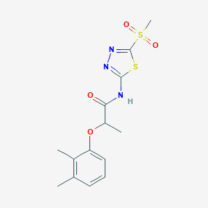 molecular formula C14H17N3O4S2 B360364 2-(2,3-dimethylphenoxy)-N-[5-(methylsulfonyl)-1,3,4-thiadiazol-2-yl]propanamide CAS No. 901659-70-9