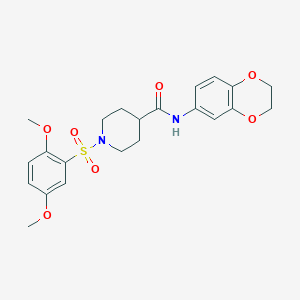 N-(2,3-dihydro-1,4-benzodioxin-6-yl)-1-(2,5-dimethoxyphenyl)sulfonylpiperidine-4-carboxamide