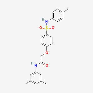 molecular formula C23H24N2O4S B3603681 N-(3,5-dimethylphenyl)-2-(4-{[(4-methylphenyl)amino]sulfonyl}phenoxy)acetamide 