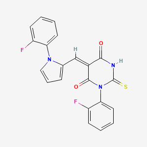 1-(2-fluorophenyl)-5-{[1-(2-fluorophenyl)-1H-pyrrol-2-yl]methylene}-2-thioxodihydro-4,6(1H,5H)-pyrimidinedione