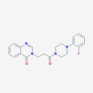 molecular formula C21H21FN4O2 B360369 3-{3-[4-(2-fluorophenyl)-1-piperazinyl]-3-oxopropyl}-4(3H)-quinazolinone CAS No. 919723-90-3