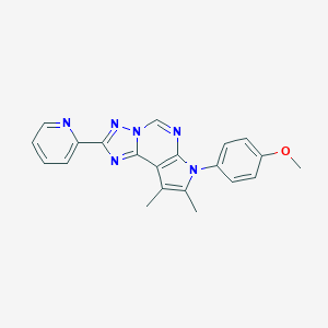 4-[8,9-dimethyl-2-(2-pyridinyl)-7H-pyrrolo[3,2-e][1,2,4]triazolo[1,5-c]pyrimidin-7-yl]phenyl methyl ether