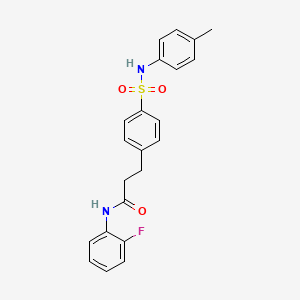 N-(2-fluorophenyl)-3-(4-{[(4-methylphenyl)amino]sulfonyl}phenyl)propanamide