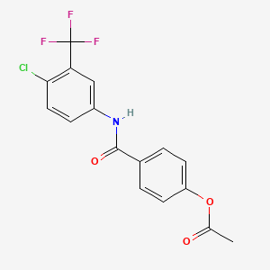 4-({[4-chloro-3-(trifluoromethyl)phenyl]amino}carbonyl)phenyl acetate