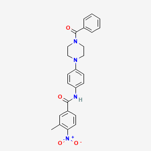 N-[4-(4-benzoyl-1-piperazinyl)phenyl]-3-methyl-4-nitrobenzamide