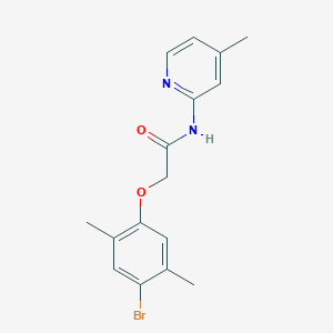 molecular formula C16H17BrN2O2 B3603752 2-(4-bromo-2,5-dimethylphenoxy)-N-(4-methylpyridin-2-yl)acetamide 