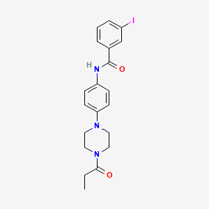 3-iodo-N-[4-(4-propanoylpiperazin-1-yl)phenyl]benzamide