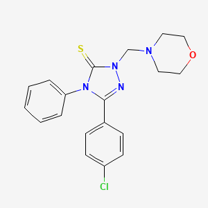 5-(4-chlorophenyl)-2-(morpholin-4-ylmethyl)-4-phenyl-2,4-dihydro-3H-1,2,4-triazole-3-thione