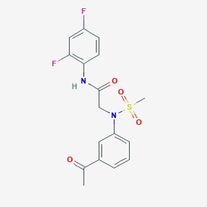 N~2~-(3-acetylphenyl)-N~1~-(2,4-difluorophenyl)-N~2~-(methylsulfonyl)glycinamide