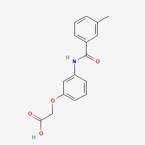 molecular formula C16H15NO4 B3603779 {3-[(3-methylbenzoyl)amino]phenoxy}acetic acid 