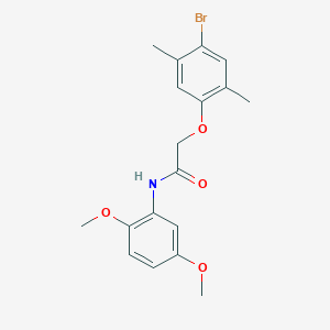 2-(4-bromo-2,5-dimethylphenoxy)-N-(2,5-dimethoxyphenyl)acetamide